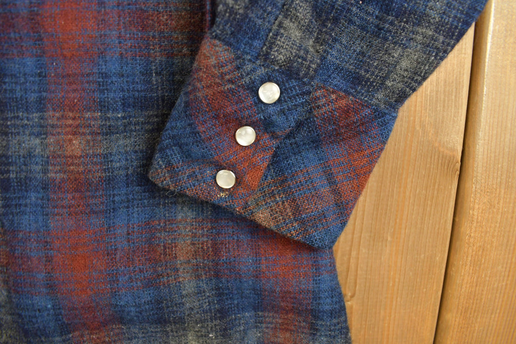 Vintage 1990s Karman Flannel Button Up Western Shirt