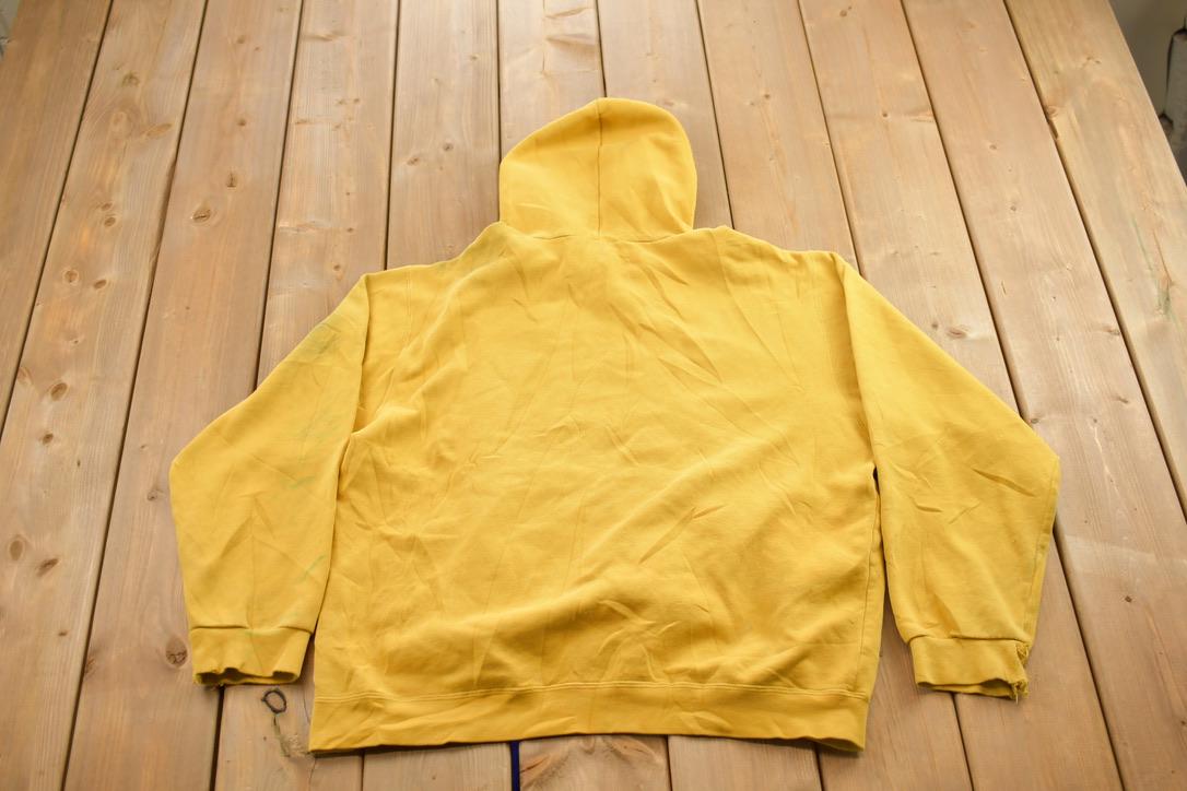 Vintage 1990s Distressed Nike Center Swoosh Hoodie  Middle Swoosh Hoodie  NikeMid Swoosh  grey tag  Vintage Nike Hoodie  Made In Canada