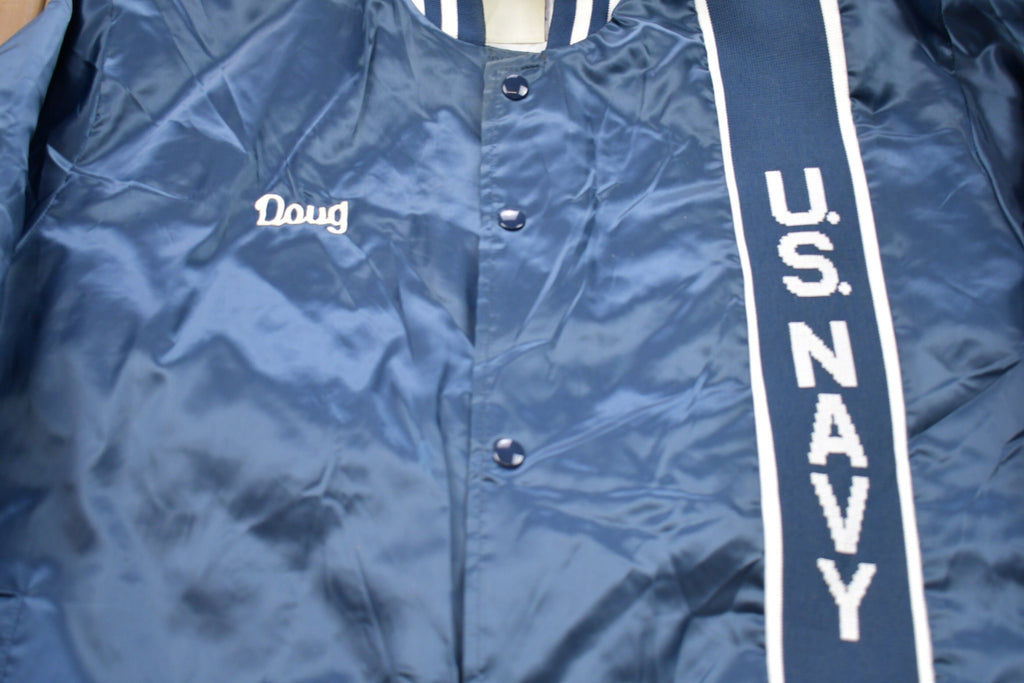 Vintage 1990s US Navy Satin Bomber Jacket