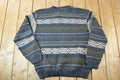 Vintage 1990s San Remo Knit Abstract Pattern Crewneck Sweater