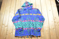 Vintage 1990s Fleece Abstract Print Great Outdoors Hoodie Sweater