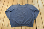 Vintage 1990s Hanes Activewear Blank Blue Raglan Crewneck Sweatshirt Men's