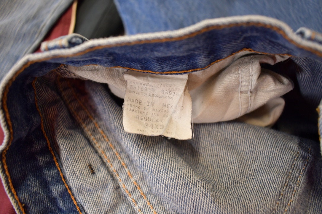 Vintage 1990s Dickies Blue Denim Jeans 34x32