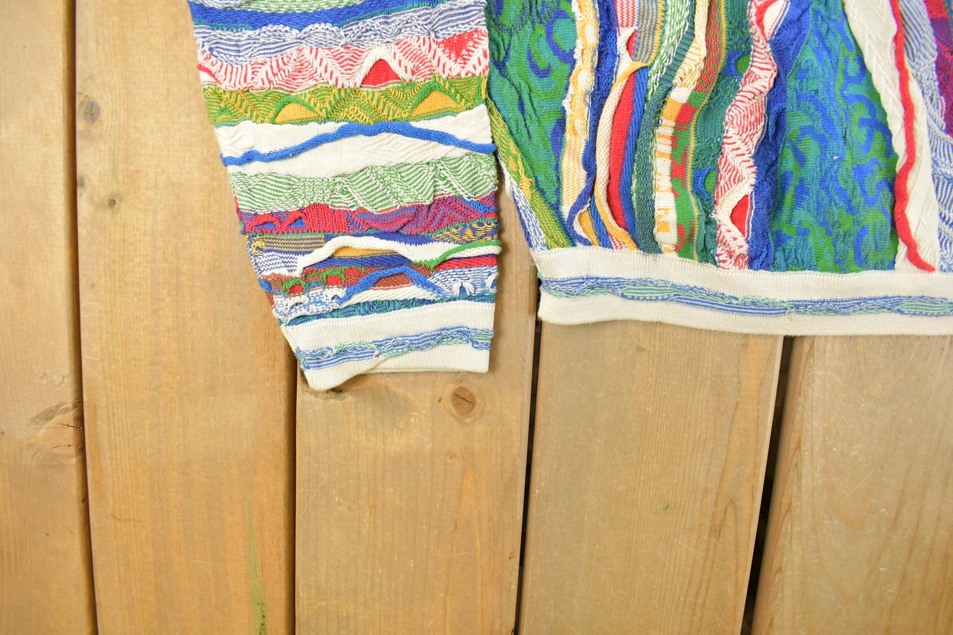 Vintage 1990s Coogi 3D Knit Abstract Crewneck Sweater Men's 2XL