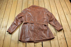 Vintage 1970s Victoria Leather Full Length Coat