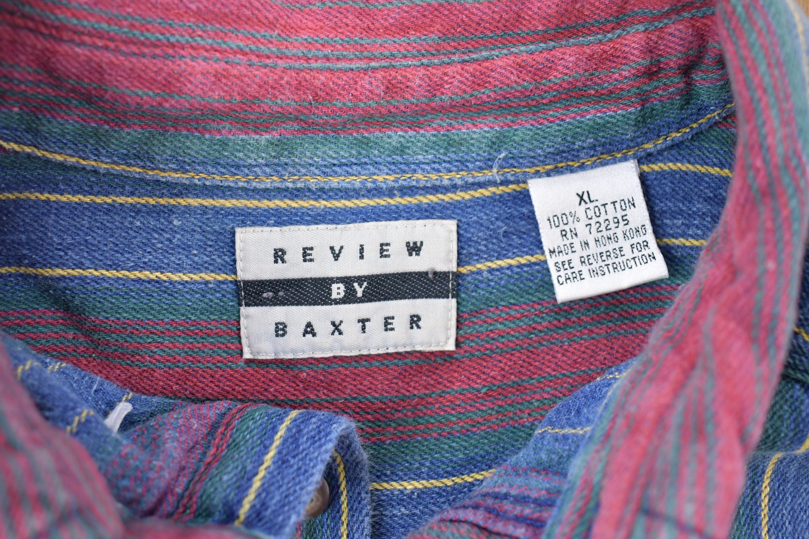 Vintage 1990s Review By Baxter Striped Button Up Shirt