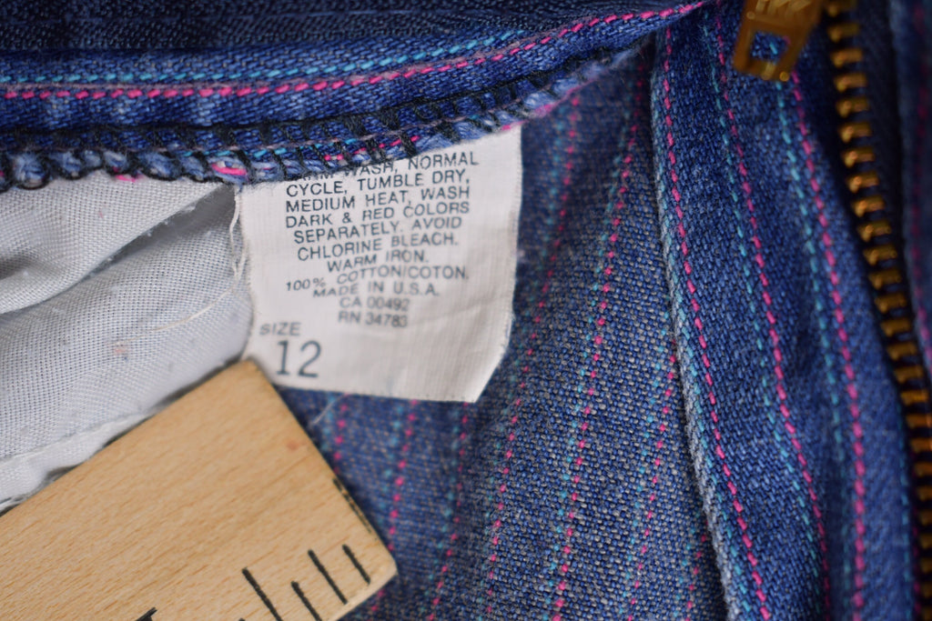 Vintage 1990's Lee Pinstripe Blue Denim Size 26 x 29