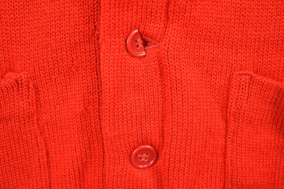 Vintage 1950s St. A Basketball Letterman Knit Cardigan Sweater