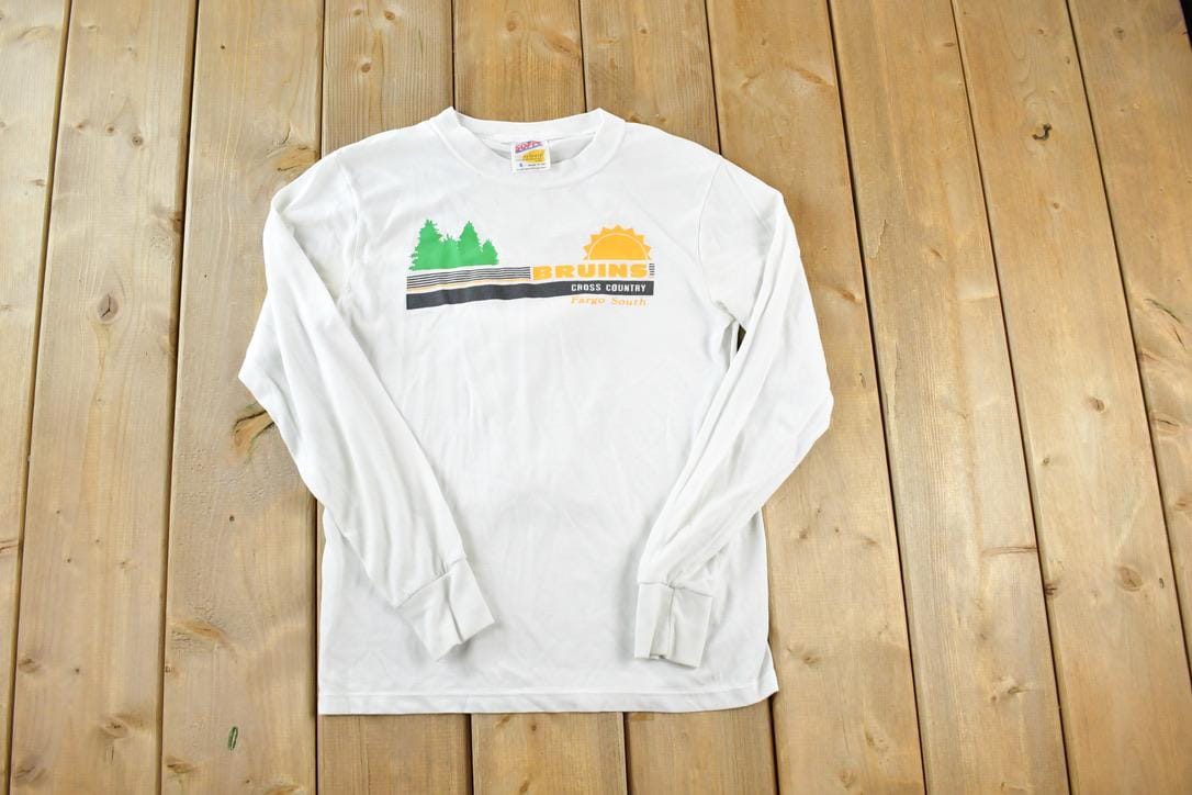 Vintage 1980s Bruins Cross Country Crewneck Sweatshirt Men's S