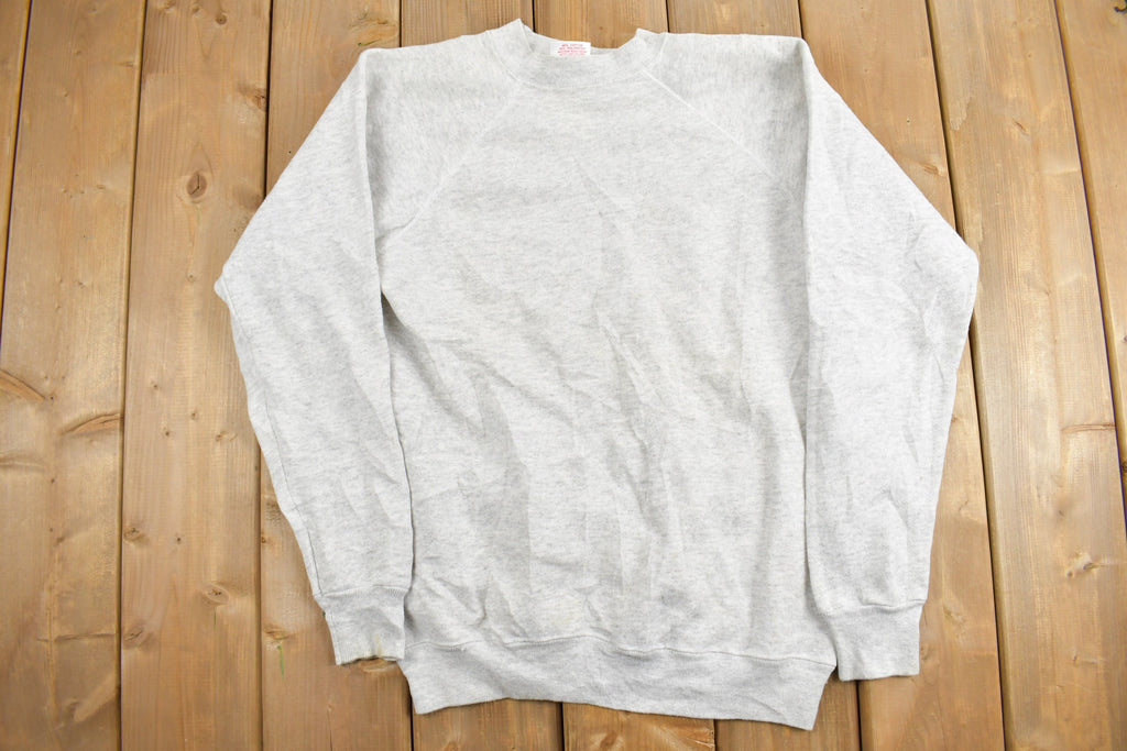 Vintage 1980s Grey Hanes Blank Crewneck Sweatshirt