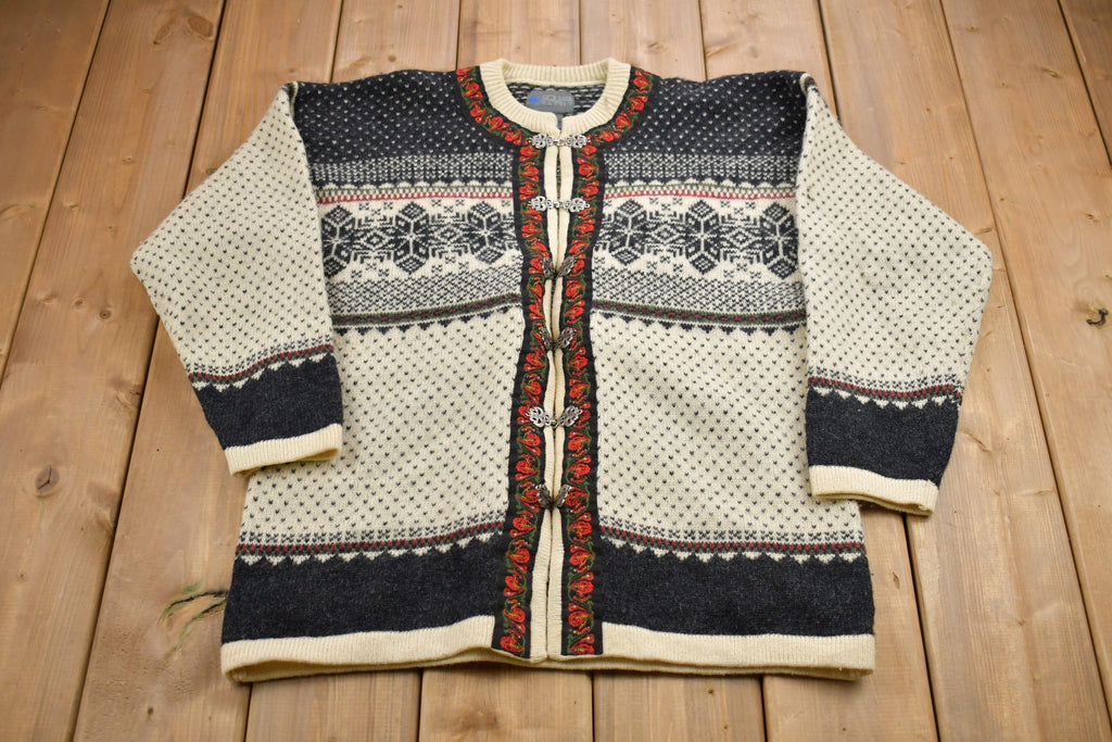 Vintage 1980s Squaw Valley 100% Wool Knitted Sweater