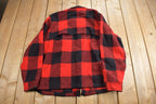 Vintage 1980s Woolrich Wool Buffalo Plaid Button Up Shacket