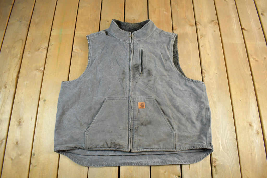 Vintage 1990s Carhartt Sherpa Lined Jacket Vest Mens 3XL