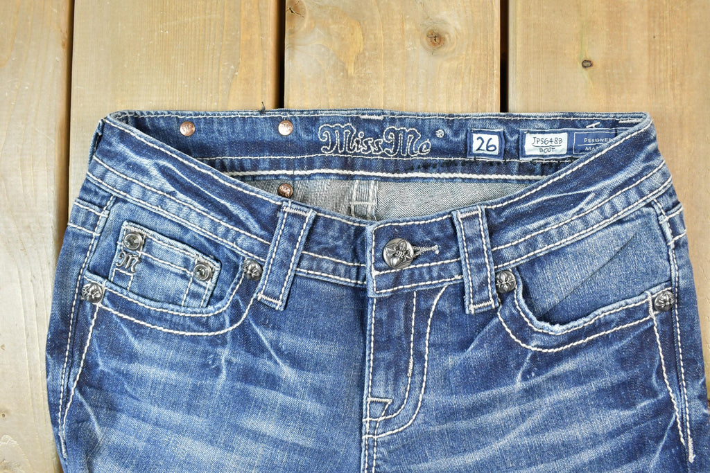 Vintage Y2K Miss Me Bedazzled Low Rise Jeans Size 26x31
