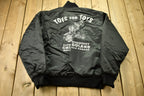 Vintage 1990s Toys For Tots Birdie Satin Bomber Jacket  Athleisure  Streetwear  Athletic Sportswear  Made In USA  90s Bomber