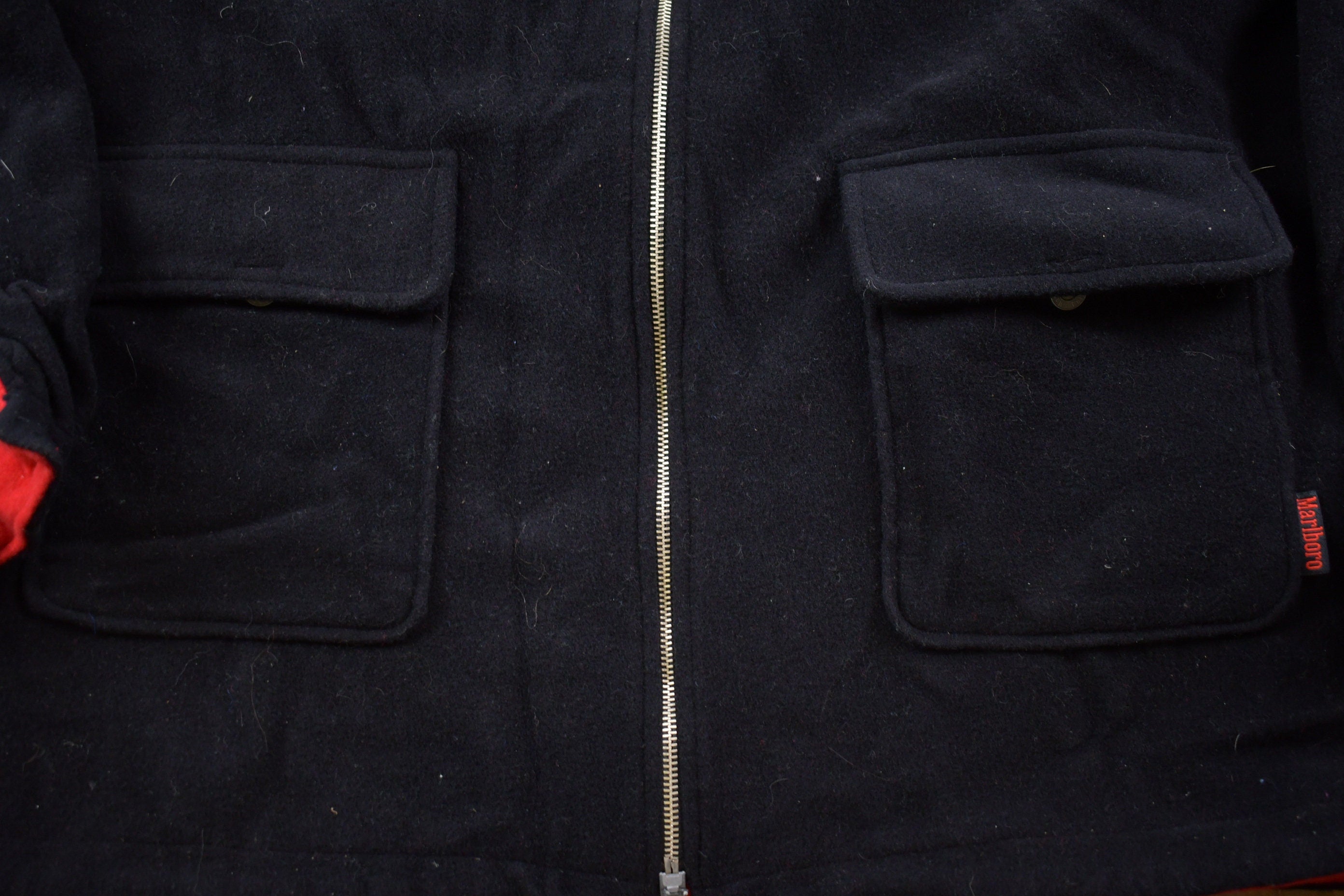 Vintage 1990s Marlboro Reversible Wool Jacket