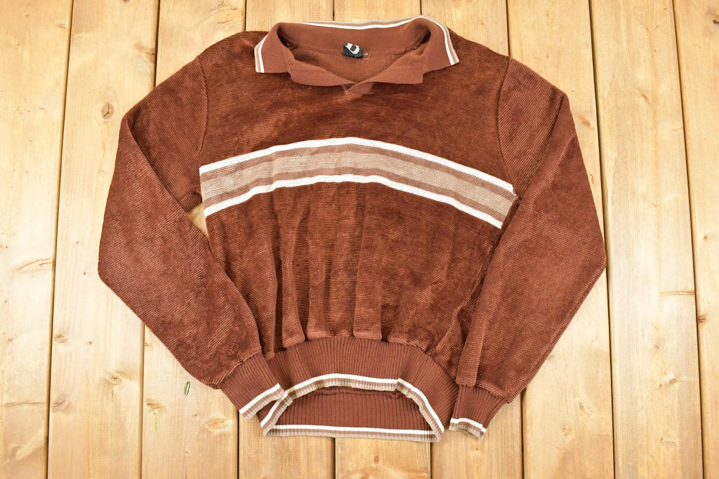 Vintage 1980s Peter B Quarter Button Knit Sweater Mens M /