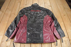 Vintage 1990s Ski Doo Sno Gear Genuine Leather Snowmobile Racing Jacket Made In Canada Size Women's Medium