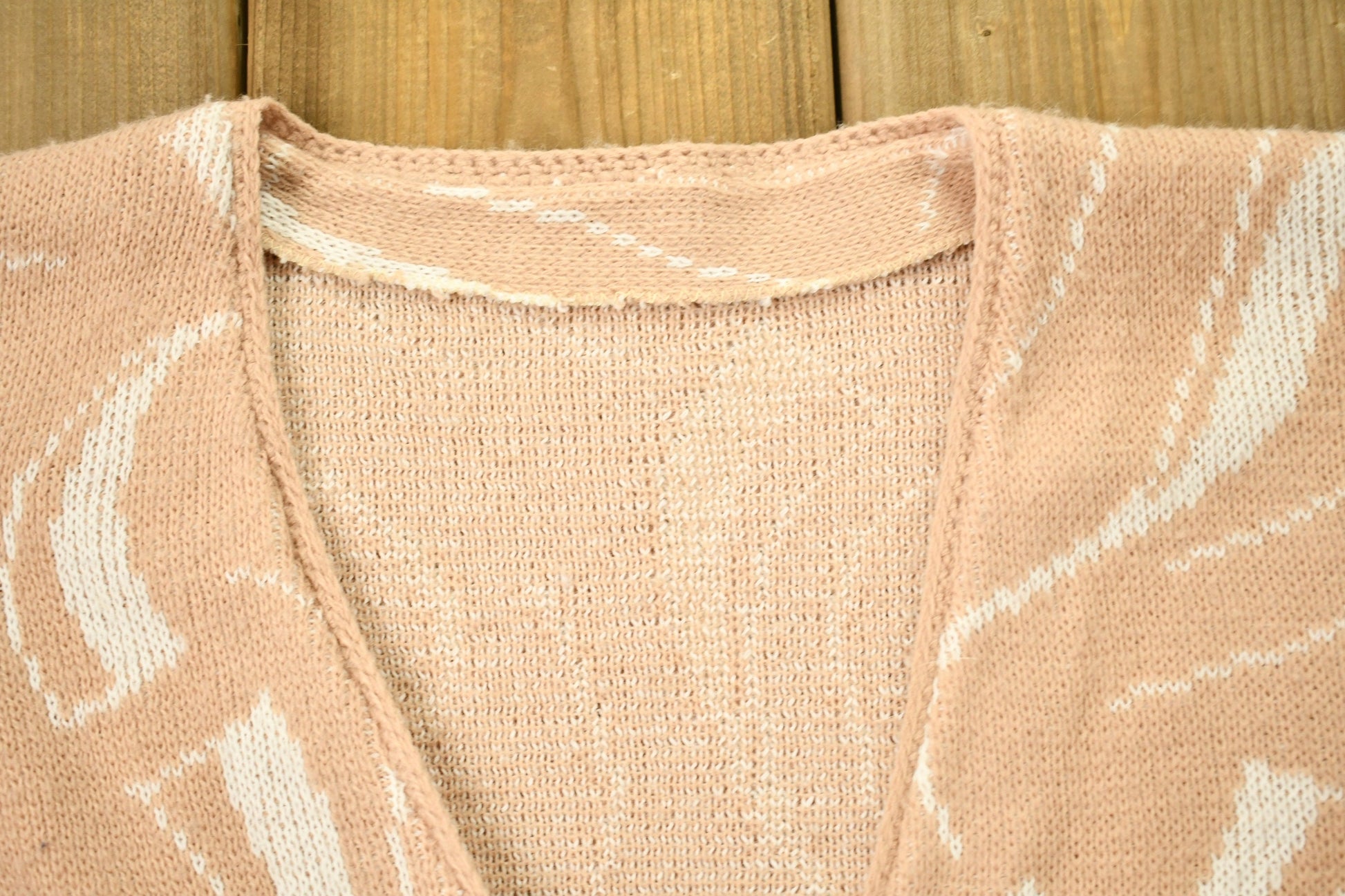 Vintage 1940s Abstract Wool Cardigan