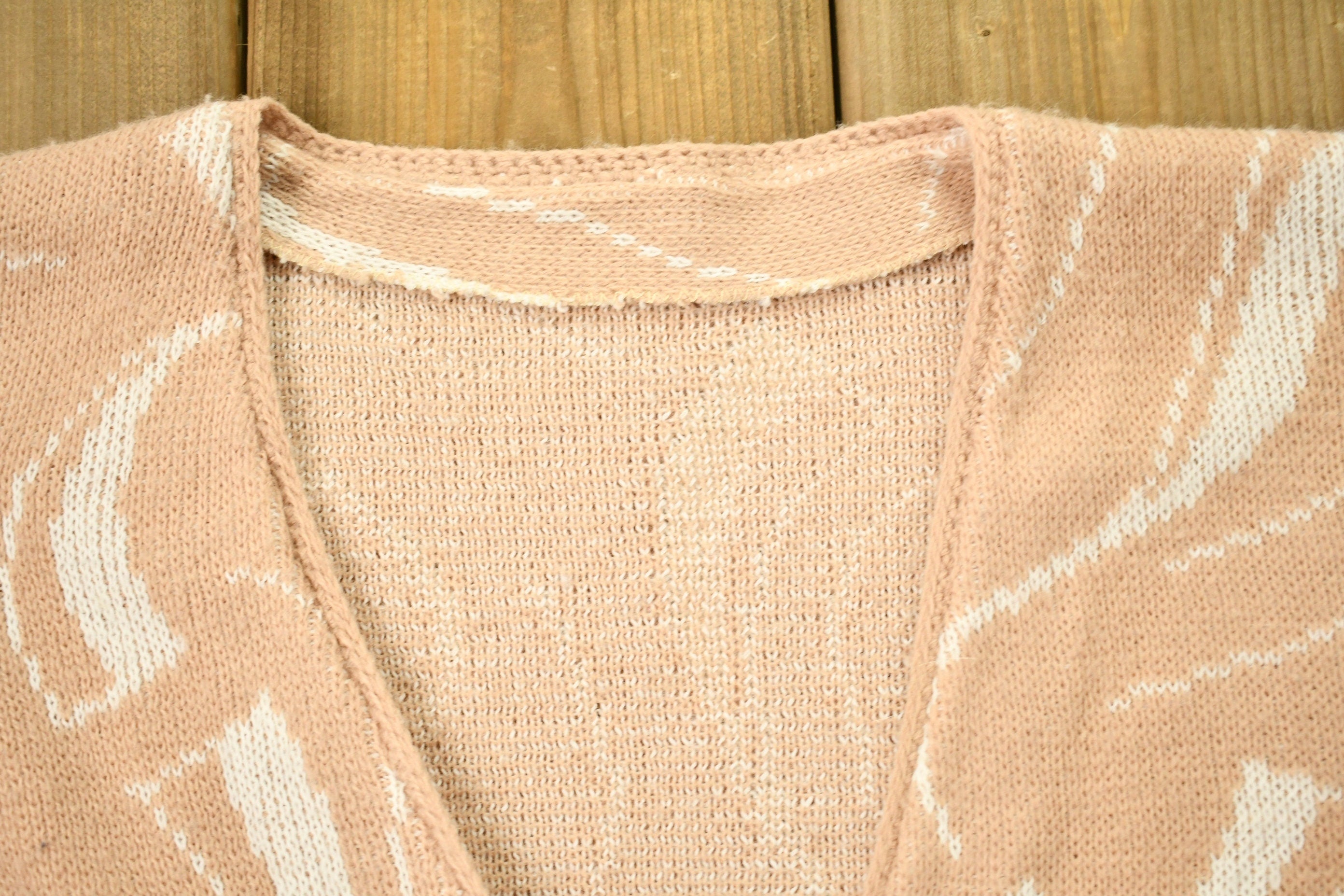 Vintage 1940s Abstract Wool Cardigan