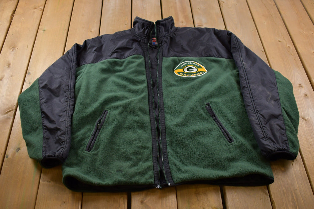 Vintage 1990s Green Bay Packers Mirage NFL Zip Fleece Jacket / Sportswear / 90s Packers Jacket / Streetwear / Athleisure / Hiking / 90s NFL