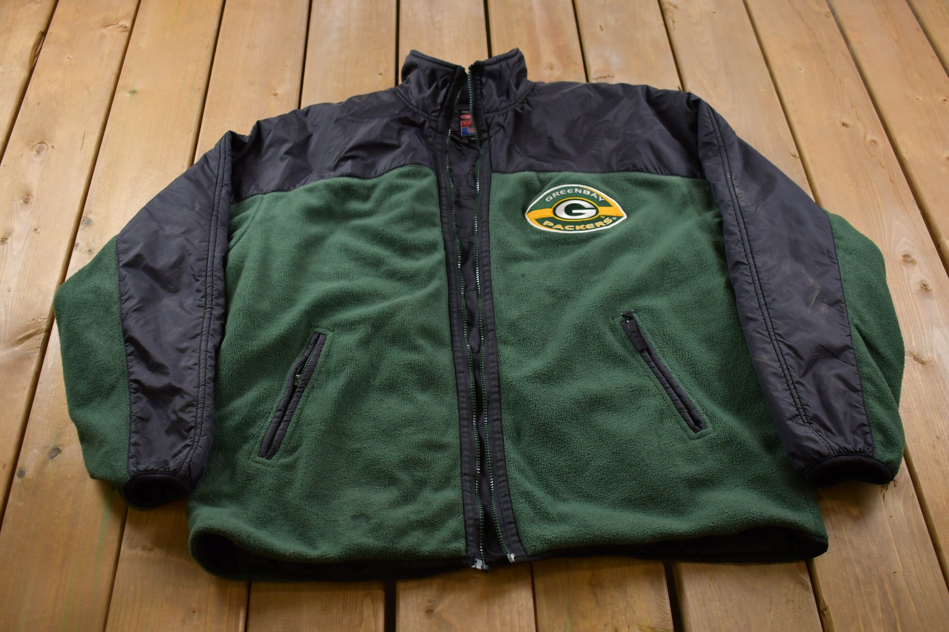 Vintage 1990s Green Bay Packers Mirage NFL Zip Fleece Jacket / Sportswear / 90s Packers Jacket / Streetwear / Athleisure / Hiking / 90s NFL