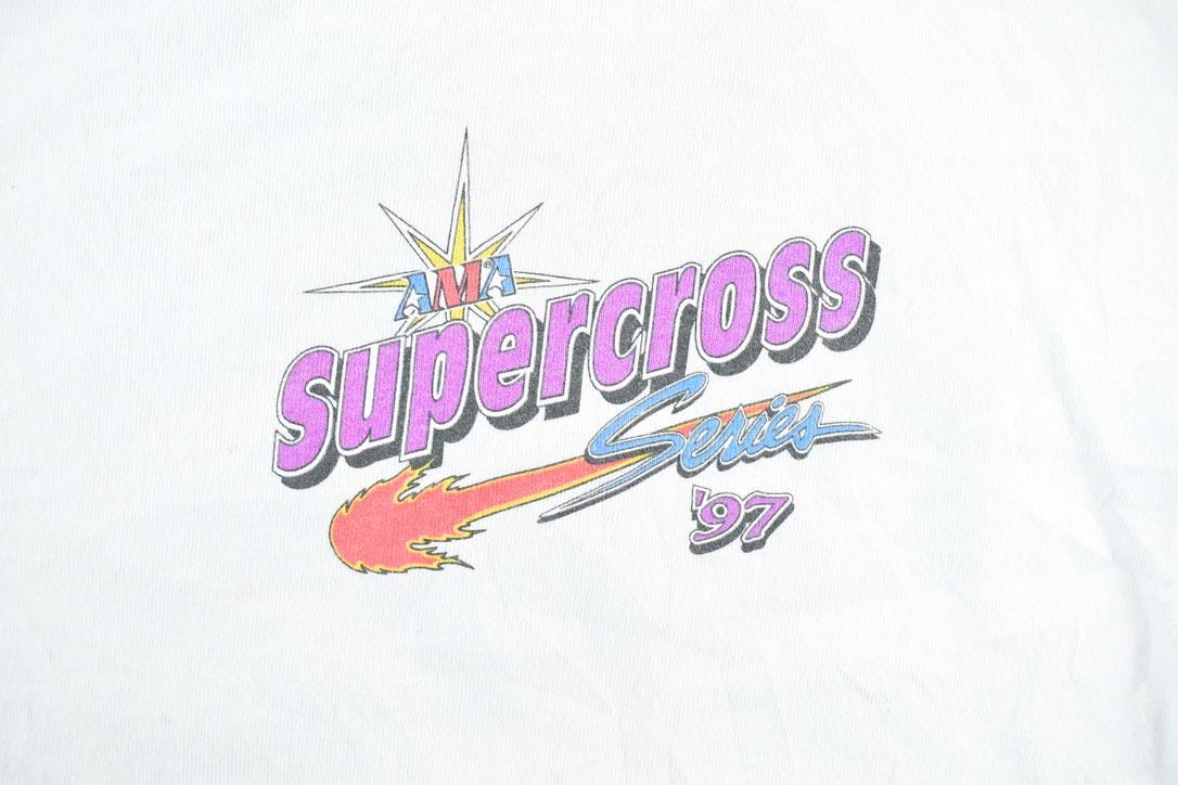 Vintage 1990s Minneapolis Supercross Racing T-Shirt / Single Stitch / Racing Tee / 90s Streetwear / Sportswear