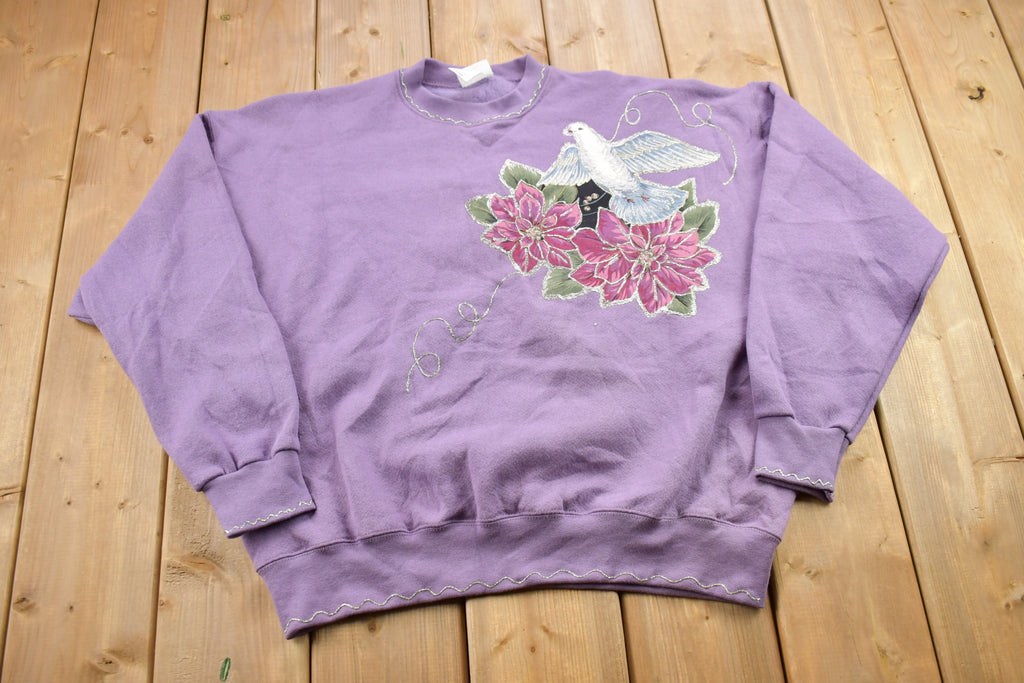 Vintage 1990s Pro Spirit Dove Theme Crewneck Sweater