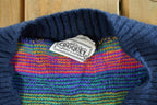Vintage 1990s Croquet Knit V Neck Sweater Women's Medium