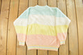 Vintage 1990s Helium Rainbow Striped Knit Sweater Women's Medium