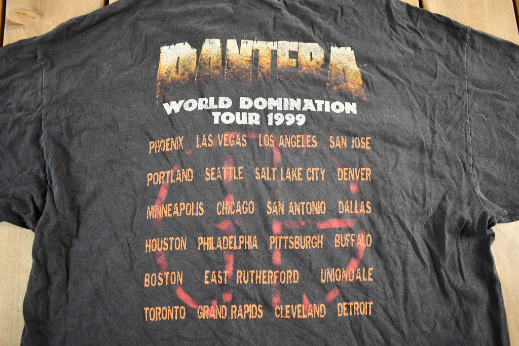 Vintage 1999 Pantera World Domination Tour Graphic T-Shirt Men's XL