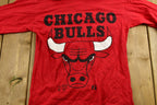 Vintage 1980s Chicago Bulls NBA Logo 7 Light Weight Hoodie Sweatshirt