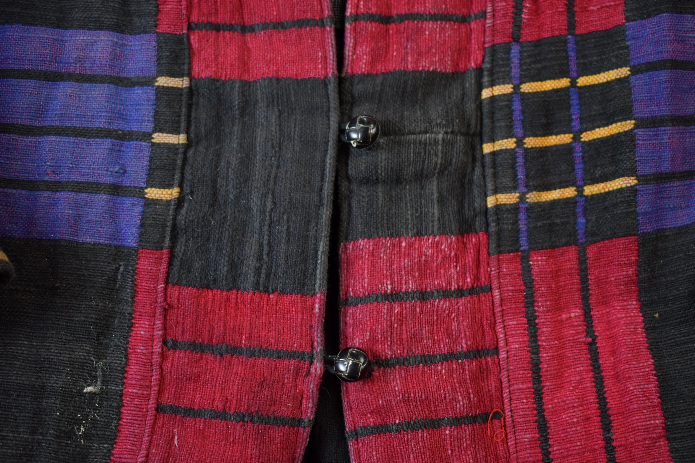 Vintage 1970s Patch Work Heavy Cardigan
