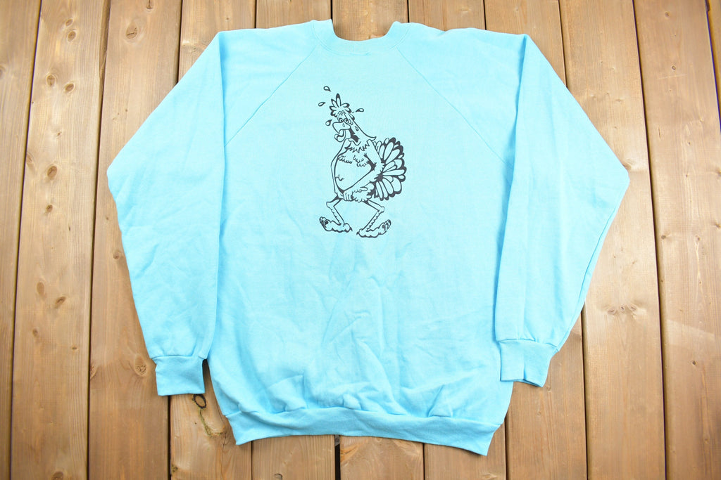 Vintage 1990s Bryon Illinois Turkey Testicle Festival Crewneck Sweatshirt