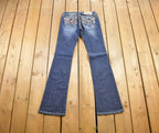 Vintage Y2K Miss Me Bedazzled Low Rise Jeans Size 26x33