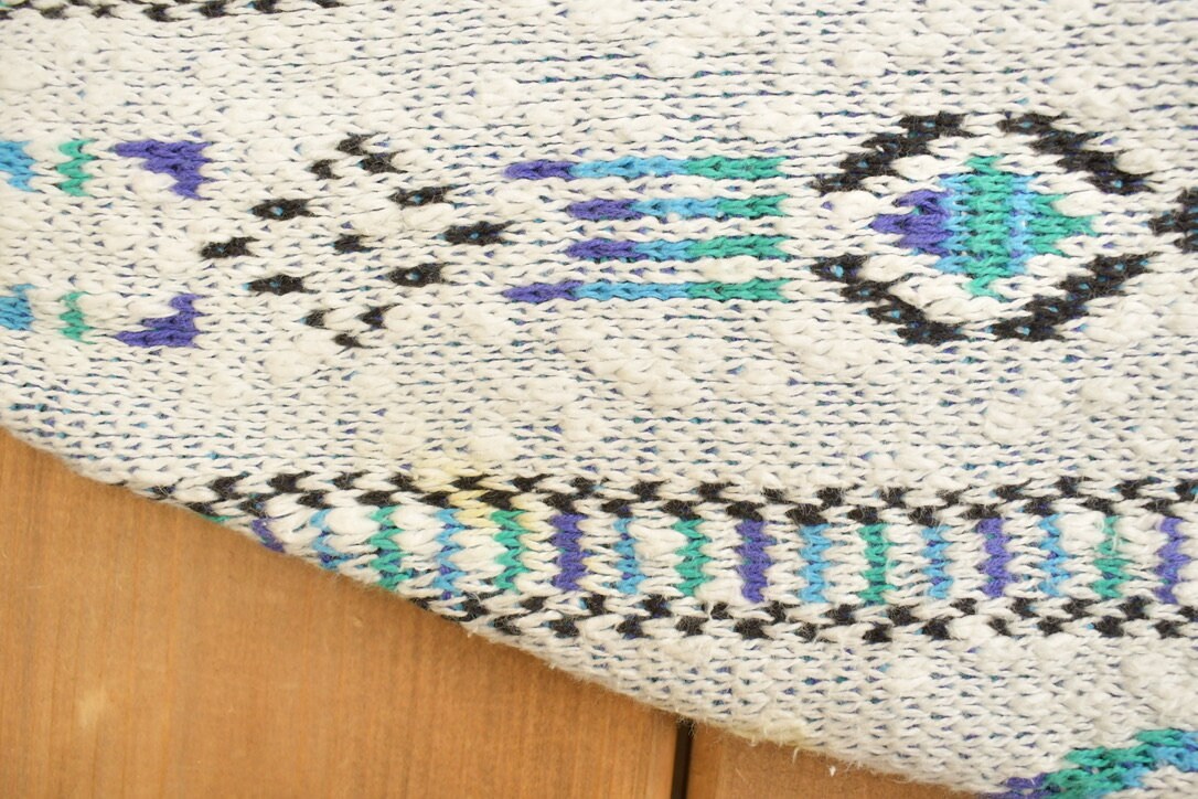 Vintage 1990s 417 Van Heusen Knitted Crewneck Sweater / Vintage 90s Crewneck / All Over Pattern / Abstract Knit/ Knit Pullover / Made in USA