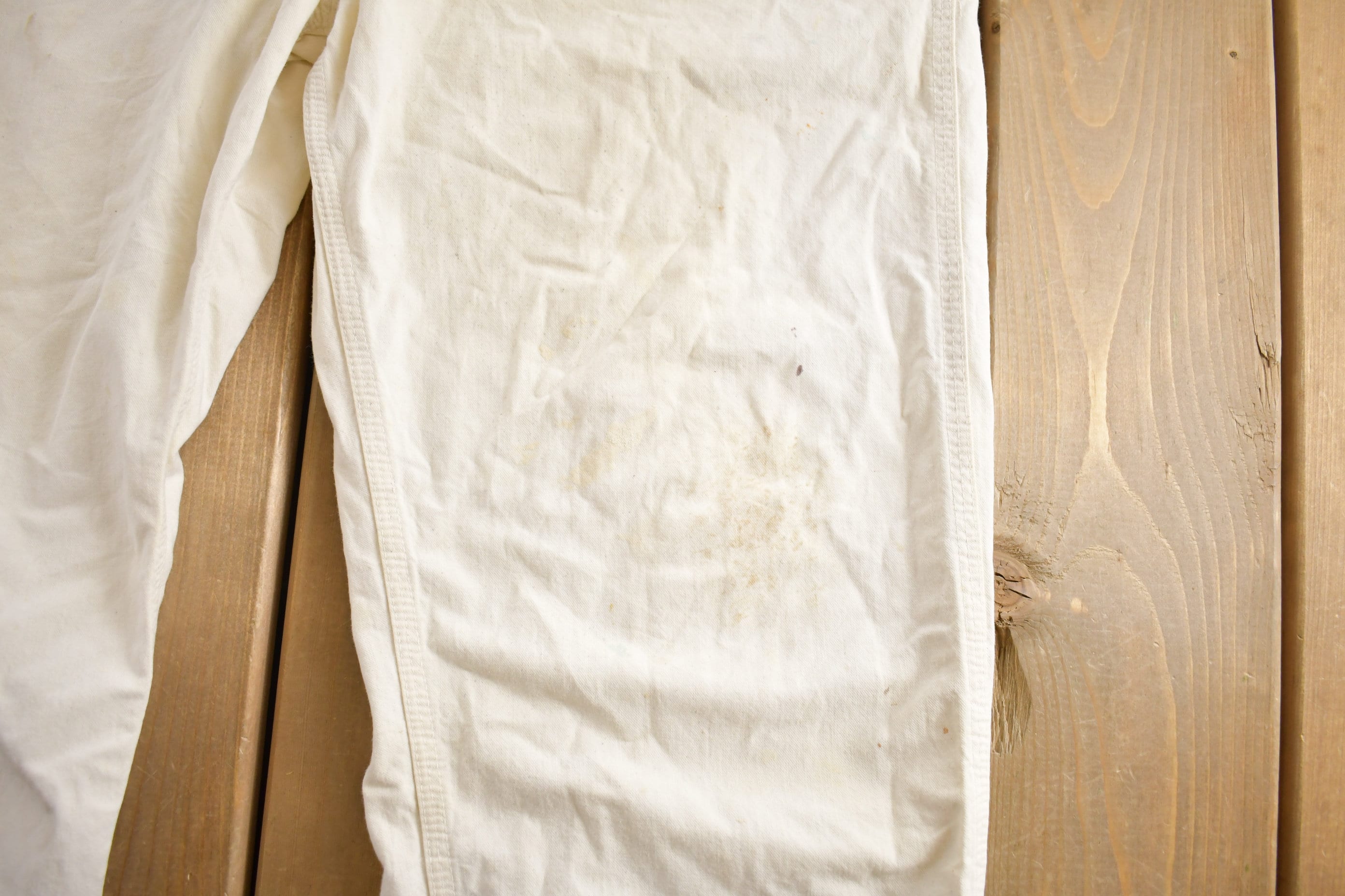Vintage 1980s Big Ben White Denim Overalls Size 40x30