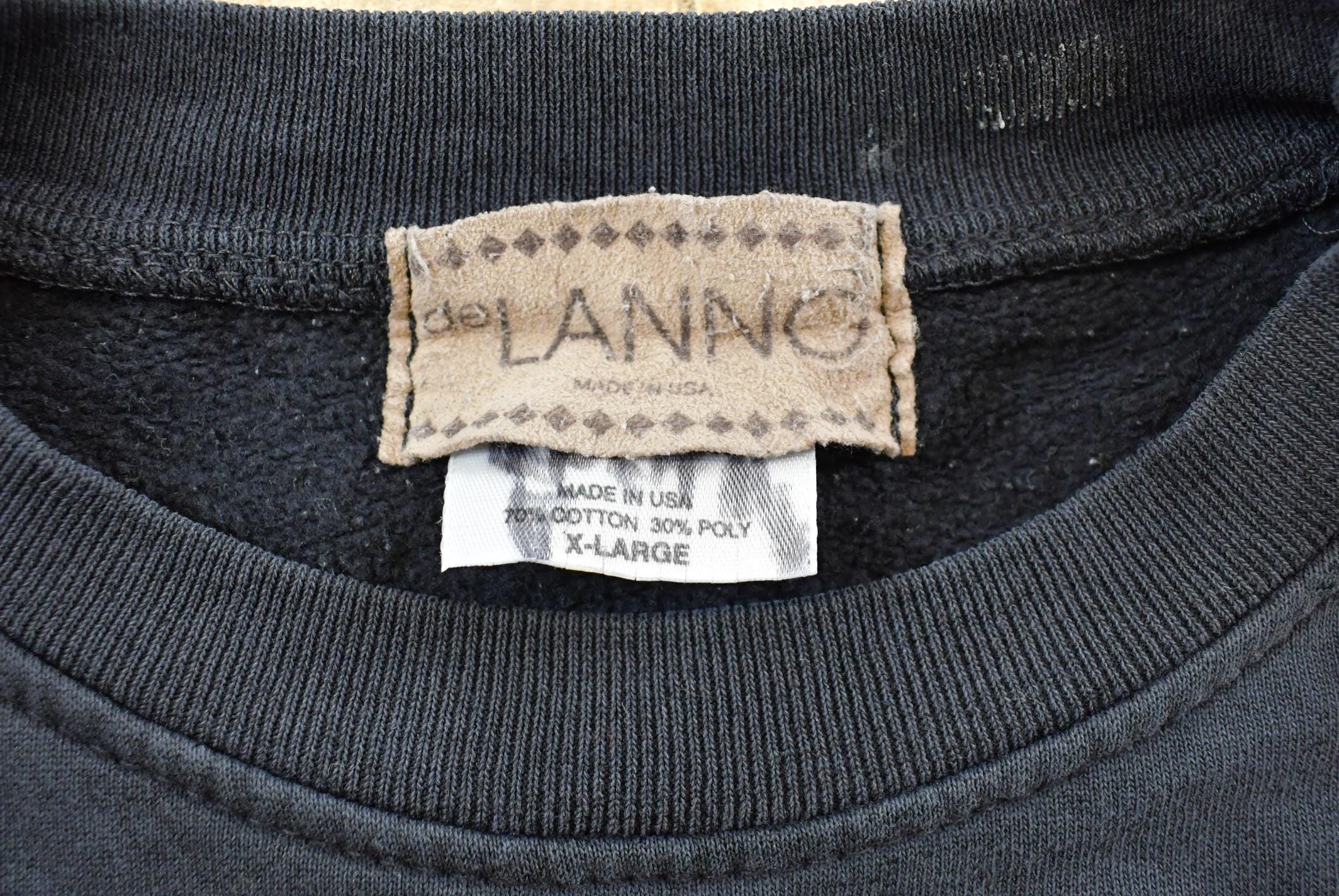 Vintage 1990s De Lanng Animals Crewneck Sweatshirt Men's Large
