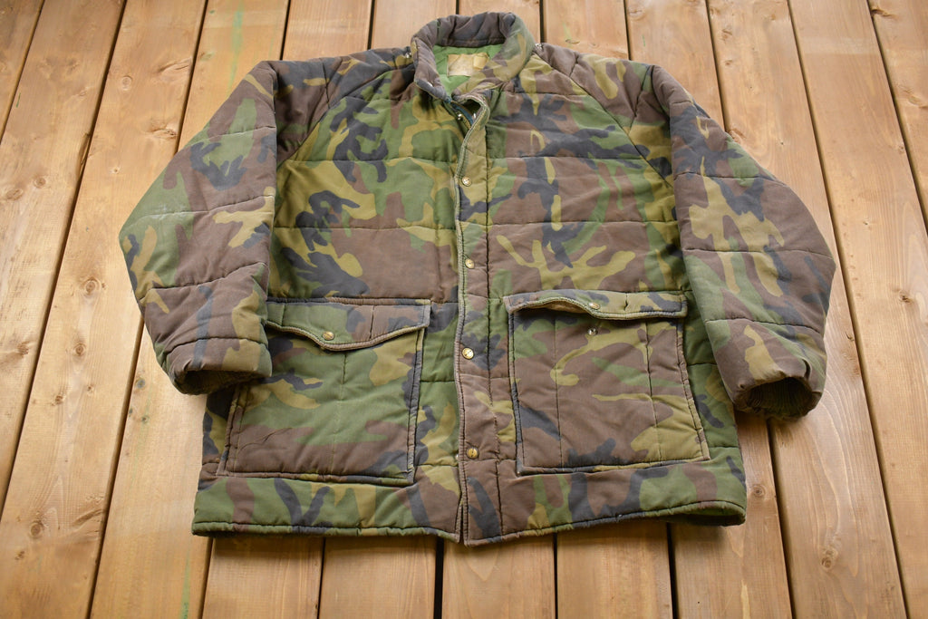Vintage 1980s Camo Puffer Jacket