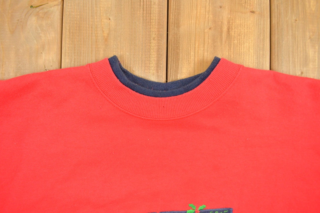 Vintage 1990s Noel Christmas Embroidered Sweater