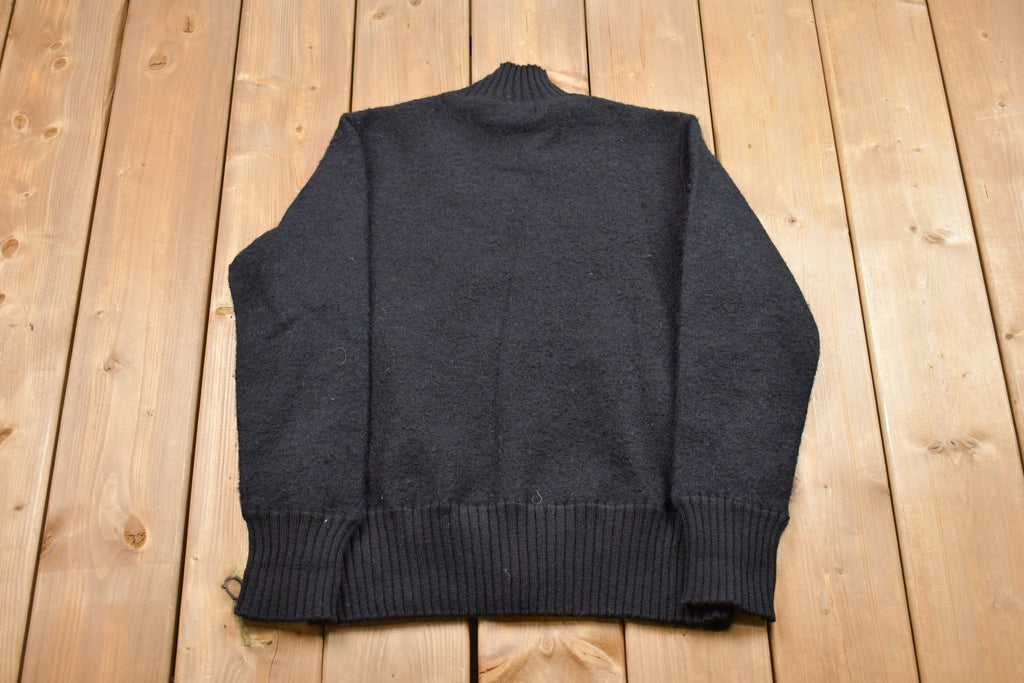 Vintage Van Heusen 100% Wool Knitted Sweater Jacket