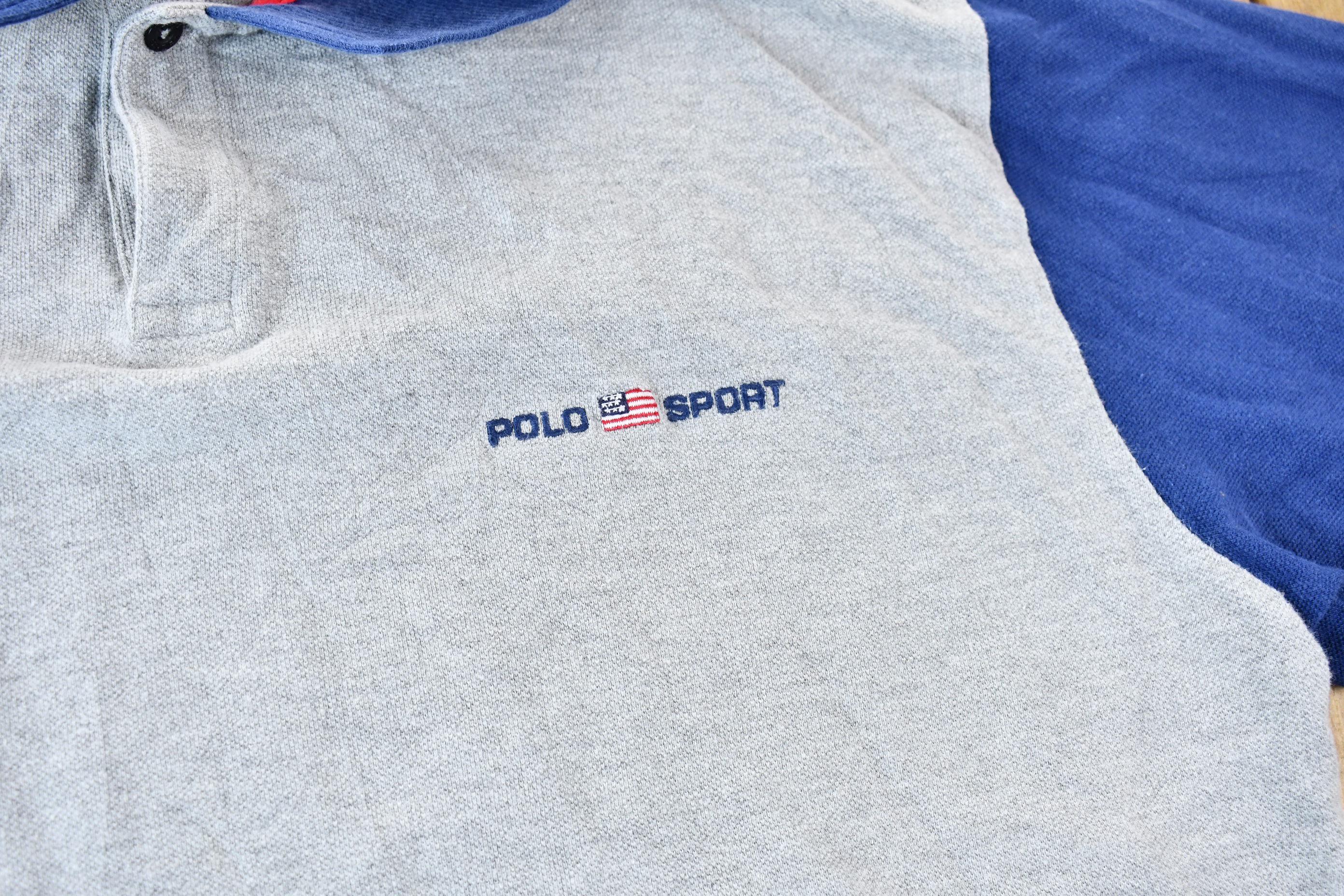 Vintage 1990s Ralph Lauren Polo Sport Color Block Shirt