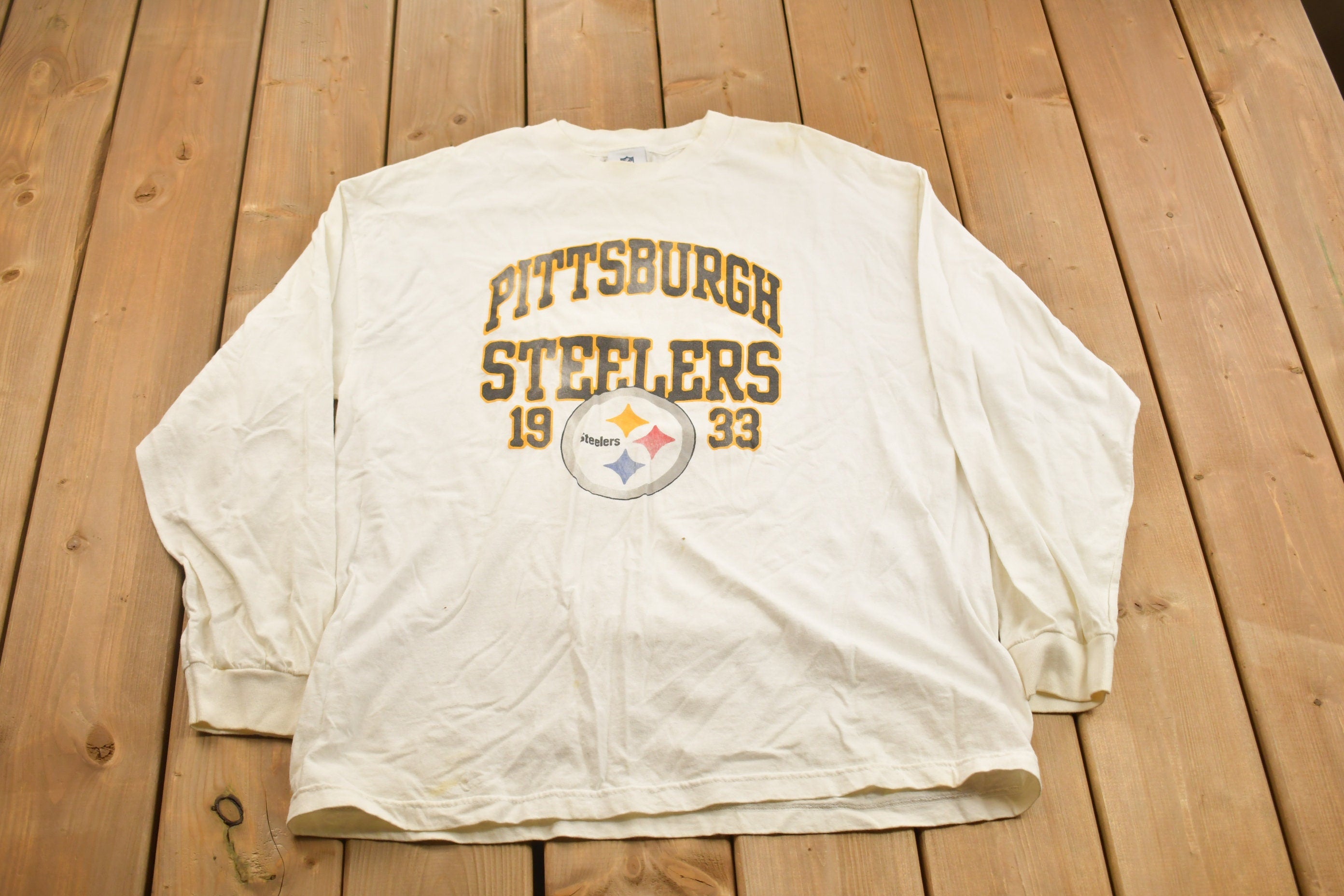 Vintage 1993 Pittsburgh Steelers NFL Crewneck Long Sleeve Shirt