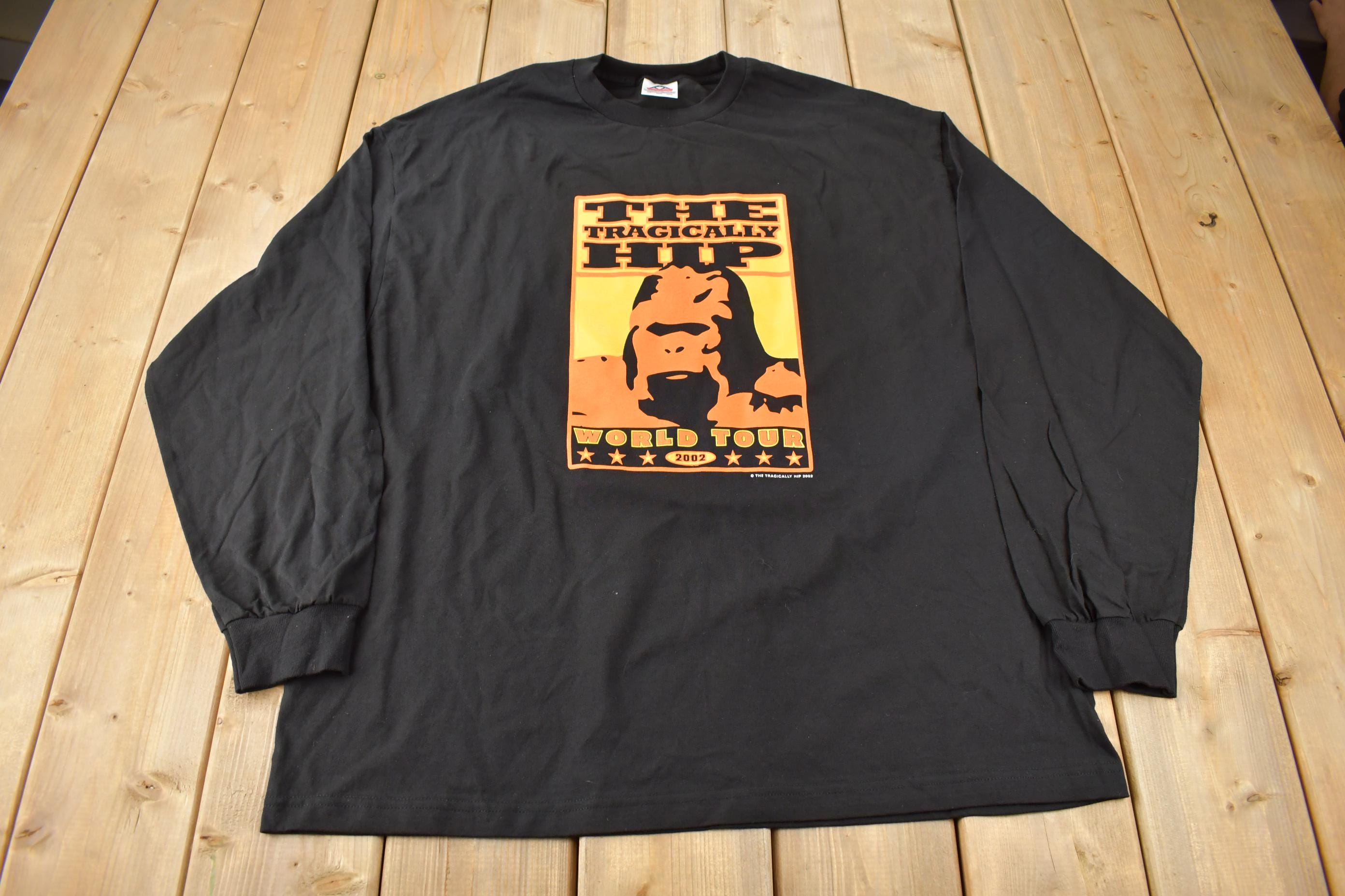 Vintage 2002 Deadstock The Tragically Hip World Tour Long Sleeve Band Tee Size 2XL