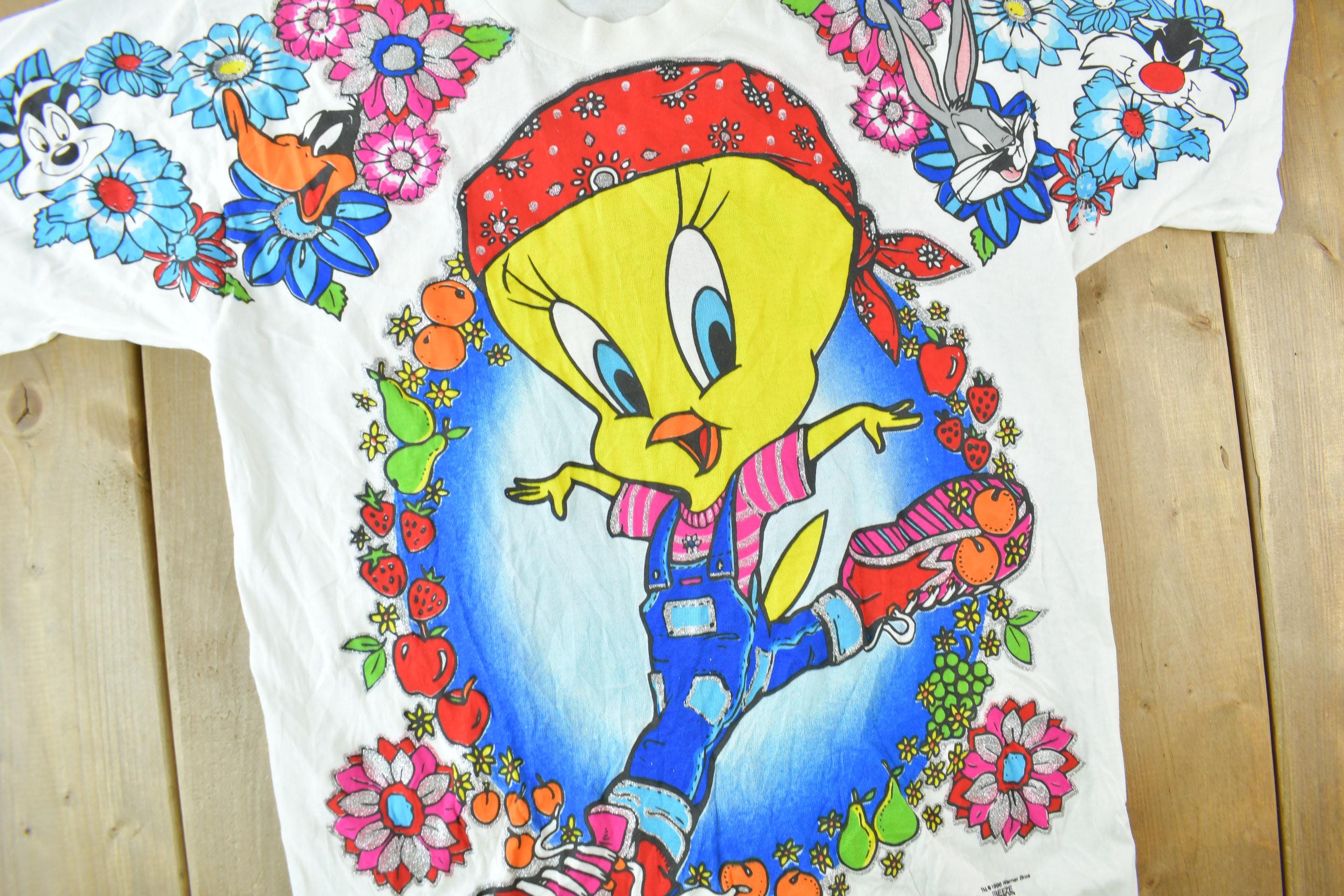 Vintage 1996 Tweety Bird FRESH Looney Tunes Cartoon Graphic T-Shirt