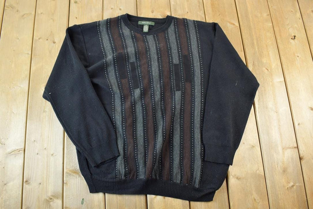 Vintage 1990s Pronto Uomo Knit Abstract Pattern Crewneck Sweater