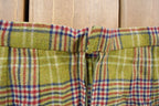 Vintage 1970s Plaid Long Skirt Size 24 x 28