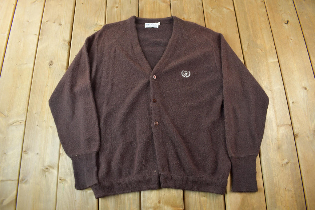 Vintage 1980s Pickering Knit Cardigan Sweater /