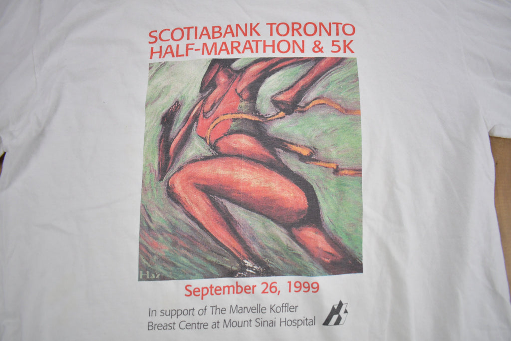 Vintage 1999 Scotiabank Toronto Half-Marathon Graphic T Shirt