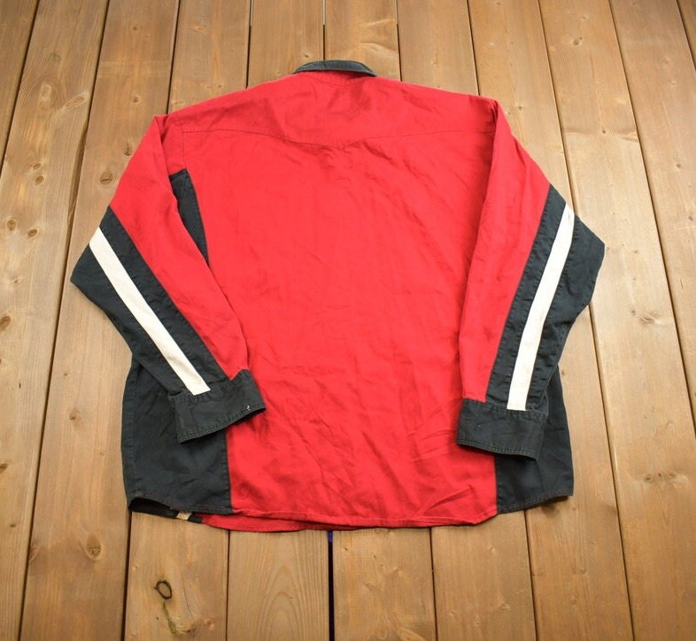 Vintage 1990s Wrangler Western Shirts Embroidered Long Sleeve Button Up Shirt